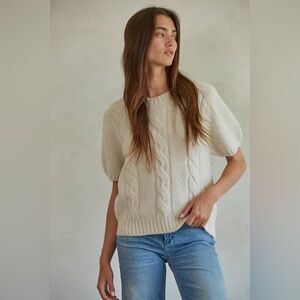 WOOL CABLE KNIT SWEATER